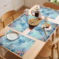 thumbnail image 5 of Coastal Jellyfish Blue Placemats Set of 8 Summer Beach Nautical Coral Starfish Place Mats Indoor Wipeable Table Mats Washable Dining Table Placemats for Kitchen Holiday Party Home Decor 13x19 Inch, 5 of 9
