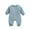 Blue, variant on Baby Boys Coveralls Long Sleeve Letter Print Fall Winter Romper Casual Coverall Onesies