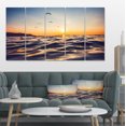 thumbnail image 1 of Eaux de Mer Teintées Orange au Lever du Soleil - Impression Photo sur Toile de Plage, 1 of 3