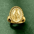 thumbnail image 4 of Ross-Simons Italian 18kt Gold Over Sterling Miraculous Medal Frame Ring, Women's, Adult, 4 of 5