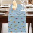 thumbnail image 3 of Table Runners 72 Inches Long Dress Scarves, Spring Flowers Farmhouse Kitchen/Dining Table Runner, Coffee Tablerunners, Pink Yellow Wildflowers Pastoral Botanical Blue 16x72 Inch, 3 of 9