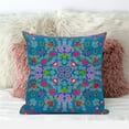 thumbnail image 3 of Paisley Leaf Geo Duo Throw Pillow in Muted Blue Pink Green 20x20, 3 of 5