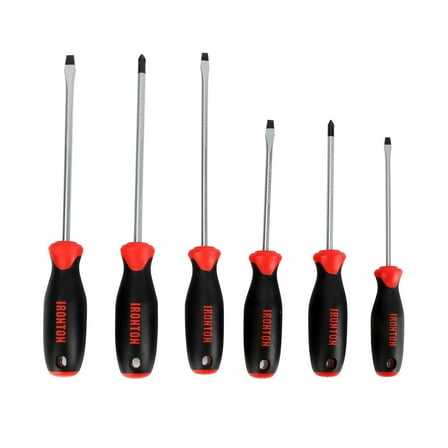 Ironton 6-Pc. Slotted and Phillips Screwdriver Set with Magnetic Tips
