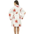 thumbnail image 2 of Bimba Women's Cotton Poplin Bridal White Kimono Robe Sleepwear Cover Up - 12, 2 of 4