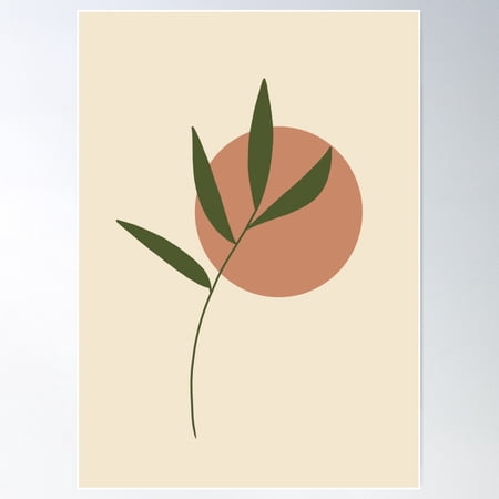 Simple Leaf Poster Wall Art, Modern Wall Decor For Living Room Bedroom, 12x18 UNFRAMED