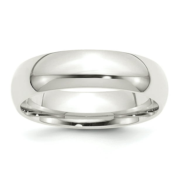 925 Sterling Silver 6mm Comfort Fit Size 4 Wedding Band Ring Classic Domed