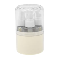 Unique Bargains 4 Pcs Travel Container Set Portable Travel Bottles Set Beige