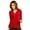 Red, variant on Sofra Women's Cotton Comfort Zip Up Hoodie Jersey Sweater - Red - XL
