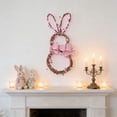 thumbnail image 5 of RKSTN Easter Dead Branch Rabbit Garland With String Of Lights, Foldable Woven Rattan Rabbit Garland 54Cm C Pink Light, 5 of 5