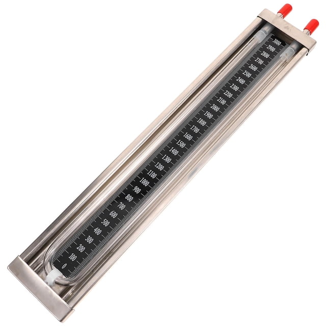 Manómetro de tubo en U XCF Medidor de presión diferencial Acero inoxidable Plata 38.50 x 7.00 x 1.20 cm