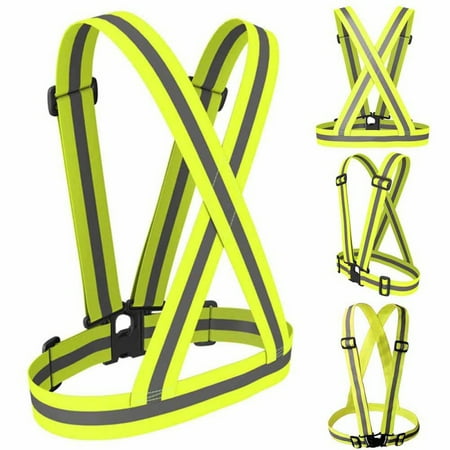 

Reflective Vest Elastic Strap High Visibility Waistcoat Safety Sportswear