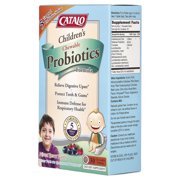CATALO Childrens Chewable Probiotics Formula, Mixed Berry, 5 Billion CFU, 30 Chewable Tablets