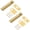 Gold, variant on 2 Sets 3 in Solid Brass Flush Bolt Door Latch Surface Mount Slide Bolt with Screws for Wood Metal Door Garden Fence Gate