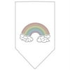 Rainbow Rhinestone Bandana White Small