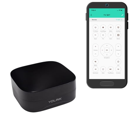 YoLink Smart IR Remote, 38K IR Learning Remote Controller for Smart Home, App Remote Control for Xbox, TV, DVD, Fan, Smart Box or Other 38k Infrared Appliance, YoLink Hub Required