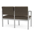 thumbnail image 5 of Lenox Steel Reception Waiting Room 2 Seats Chair / Silver Steel / Brown, 5 of 5