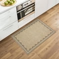 thumbnail image 2 of Scalloped Runner Rug 2'x3' for Hallway & Bathroom - Non Slip, Machine Washable Soft Carpet - Kitchen, Bedroom, Nursery Floor Mat (Beige), 2 of 7