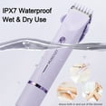 thumbnail image 2 of MUSICOZY Electric Razors for Women,2 in 1 Bikini Shaver Trimmer for Women,Ipx7 Waterproof Rechargeable Dusk Razor, Body Painless Razor for Face Leg Underarm Arm Purple, 2 of 12