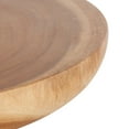 thumbnail image 5 of DecMode 17" Handmade Round Brown Wood Decorative Bowl with Elevated Base, 5 of 9