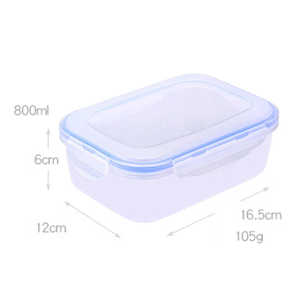 Yirtree Airtight Plastic Food Storage Container, Rectangular Small Storage Boxes, Microwave, Freezer and Dishwasher Safe, Size: 5.04 x 4.53 x 3.54