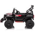 thumbnail image 4 of 12V Ride On Truck for Kids, Powered Ride On Toy with Parent Remote Control, 2x35W Motors, LED Headlights, Bluetooth Music, Ages 2-5, Black, 4 of 10
