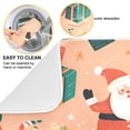 thumbnail image 2 of Yayeee Dish Drying Mat for Kitchen Counter 18"x24" Microfiber Absorbent Pad, Pink Christmas Santa, 2 of 7
