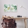 thumbnail image 2 of Layered Lush Green Plant Leaves Botanical & Floral Graphic Art Gallery Wrapped Canvas Print Wall Art, Set of 2, 2 of 7