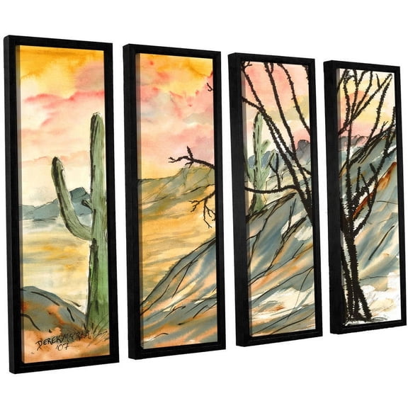 ArtWall Derek Mccrea "Arizona Evening" 4-Piece Floater-framed Canvas Set