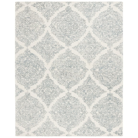 SAFAVIEH Martha Stewart Abstract Area Rug, Ivory/Blue, 4' x 6'