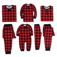 thumbnail image 1 of Costume de Pyjama Parent-Enfant à Carreaux Noir et Rouge, Ensemble Pyjama Familial à Manches Longues, Tenue en Vrac à Col Rond, 1 of 4