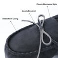 thumbnail image 2 of NCCB Boy's Moccasin Slippers Memory Foam Nonslip Indoor Outdoor shoes Black 13, 2 of 6