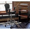 thumbnail image 4 of Safco Products Muv 35-49"H Stand-Up Desk Adjustable Height Computer Workstation with Keyboard Shelf, Cherry, 4 of 5