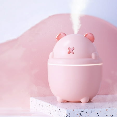 

ERTUTUYI 200ML Home Office Car Water Atomizer USB Mini Humidifier Night Lihgt Pink