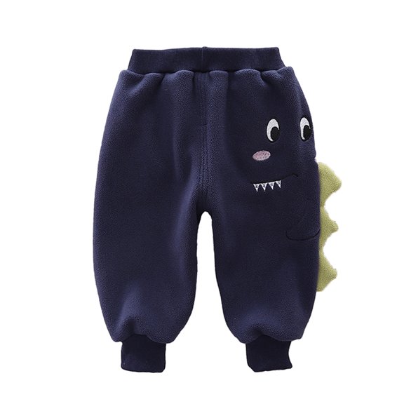 Chenyin Unisex Boys Girls Fleece Sports Sweatpants for Infant Baby Fall Winter Padded Thickened Jogger Pants Toddler Warm Trousers 5 Months-5 Years