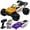 Yellow, variant on 1:14 RC Car, 50 KPH High Speed Remote Control Car, 4WD Off Road Truck with 540 Brushed Motor, Metal Differential, LED Lights, 2.4GHz All Terrain Fast RC Truck for Adults & Kids, Yellow