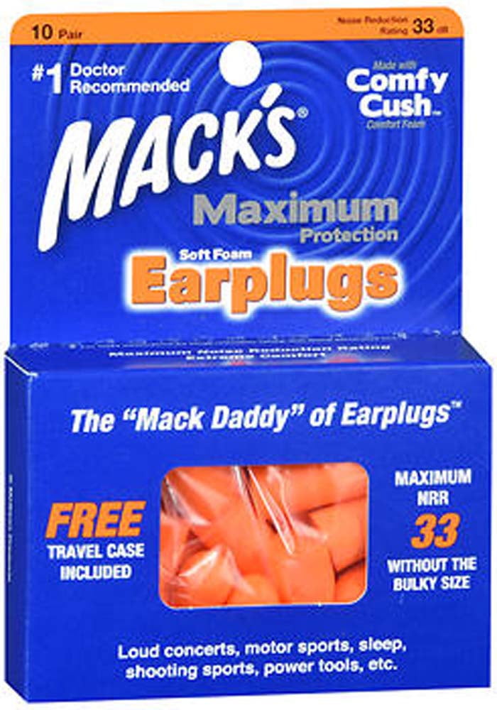 2 Pair Comfortable Ear Plugs for Swi... Waterproof Details about   Mack's AquaBlock Earplugs 
