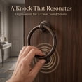 thumbnail image 3 of Renovators Supply Door Knockers for Front Door 5.5" Round Dark Oil Rubbed Bronze Finish Solid Brass Door Knocker w/Screws, 3 of 16