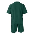 thumbnail image 4 of Dresfit Quarter Zip Shirt and Shorts Set for Men Collared Polo Shirts Shorts Tracksuit Summer 2026 Lightweight Waffle Knit 2 Piece Outfits L, 4 of 6