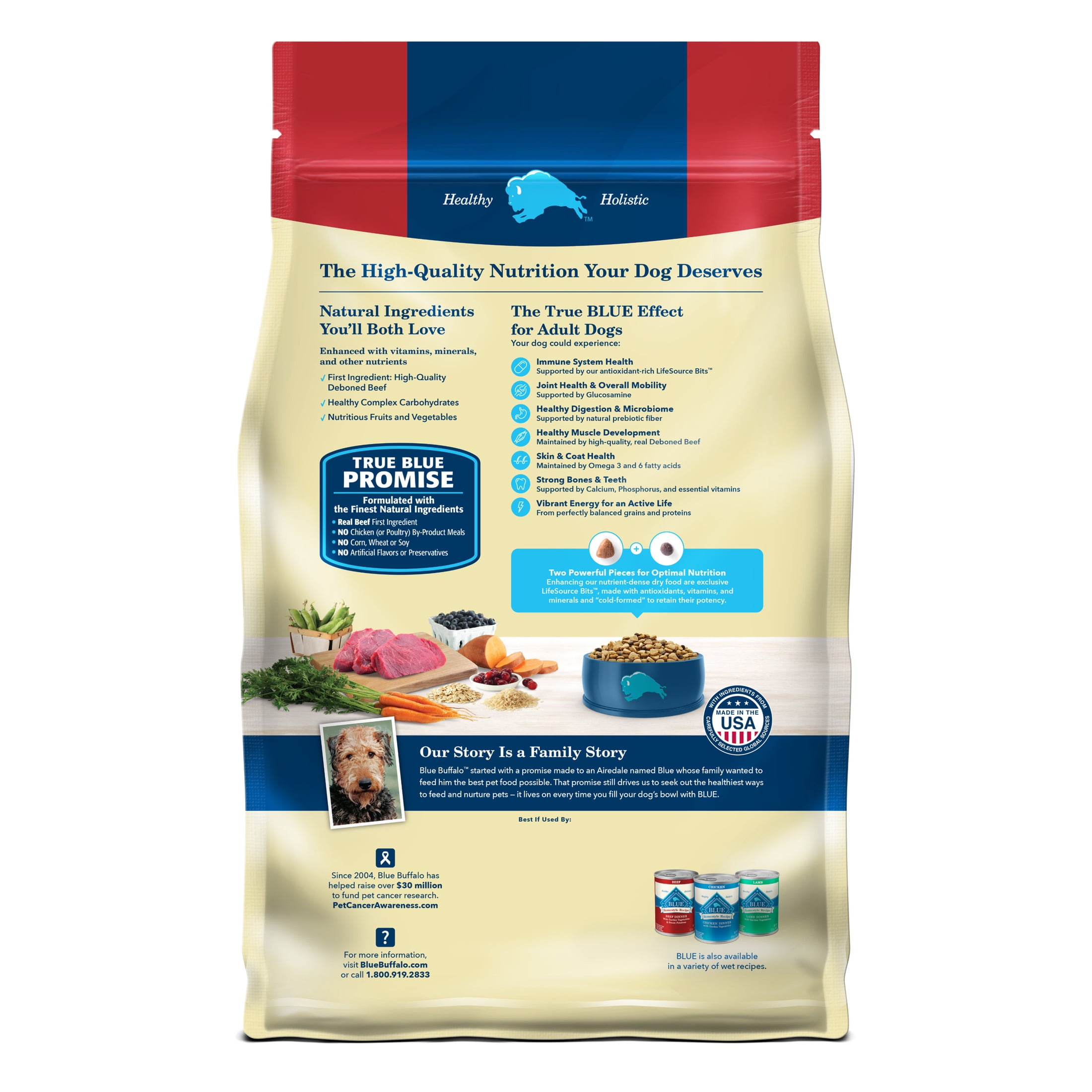 Blue Buffalo Life Protection Formula Natural Dry Dog Food, Beef & Brown Rice, 5-lb. Bag
