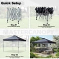 thumbnail image 5 of MASTERCANOPY 10' x 10' Easy Pop-up Canopy Tent with Vent Outdoor Shade Shelter, Black, 5 of 6