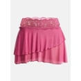 thumbnail image 5 of No Boundaries Lace Trim Mesh Mini Skort, Women’s XXS-XXL, 5 of 5