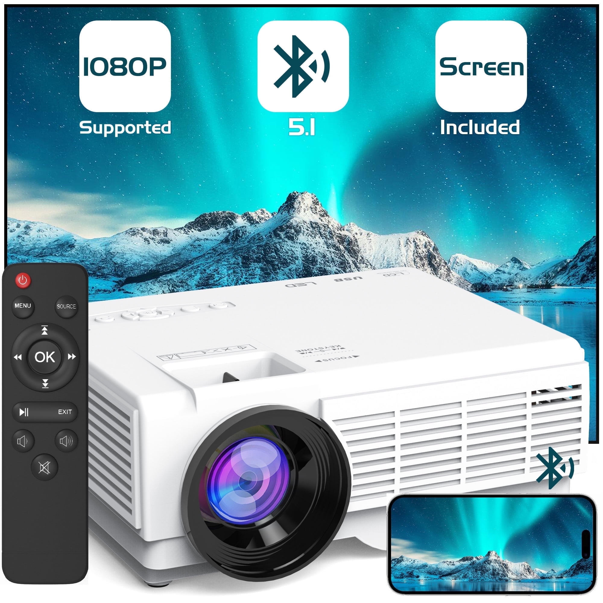 VANKYO Leisure D30 Portable Movie Projector with Built-in Speaker
