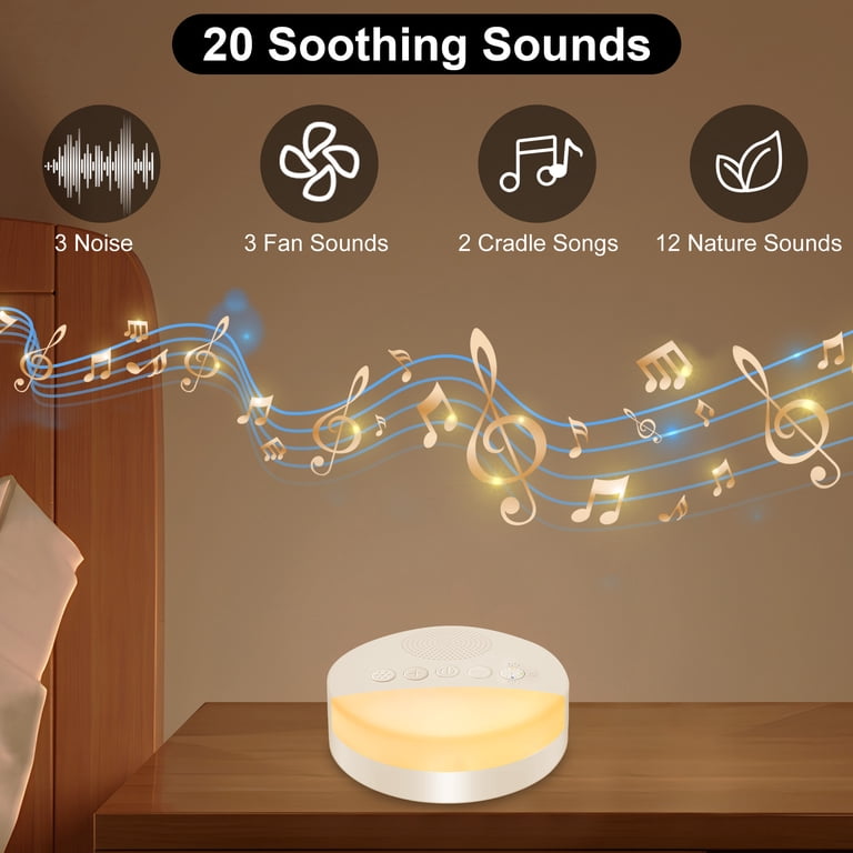 EEEkit White Noise Machine, 20 Sounds with Night Light photo 2