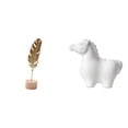 thumbnail image 1 of Escultura nórdica abstracta de hoja de metal y figura de caballo de , estatua decorativa de animal, adorno creativo de mesa para el hogar, la, 1 of 8