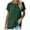 Green, variant on gakvbuo Summer Top for Women Tops Dressy Casual 2024 Women'S Solid Color Short Sleeve Casual Round Neck Side Split Fashion T Shirt Short Sleeve Round Neck Top