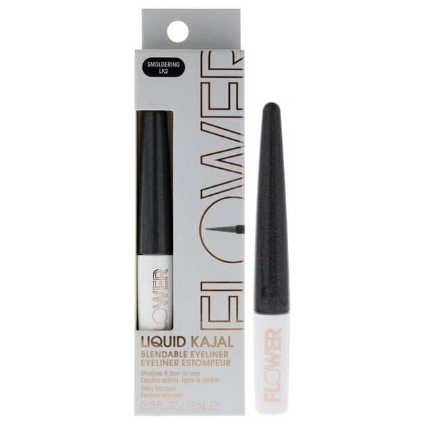 Delineador de ojos líquido Kajal Blendable - LK2 Smoldering de Flower Beauty para mujeres - 0.05 oz