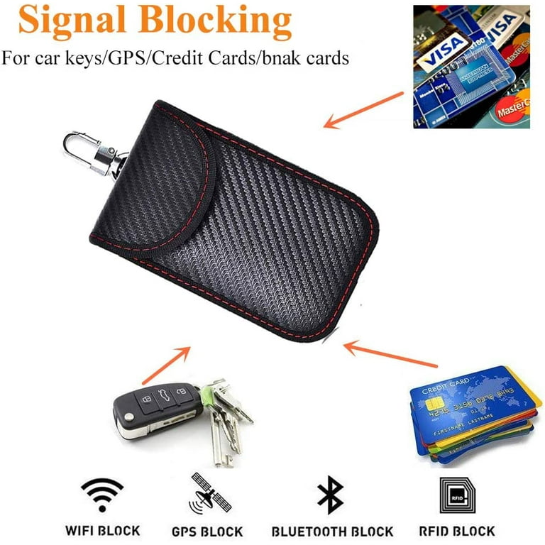 Simket Faraday Bags for Phones and Car Key 2 Pack, Signal Blocking Pouch,  Cell Phone Signal Jammer, Car Key/WiFi/RFID/GPS Signal Blocker Black (m) -  Yahoo Shopping