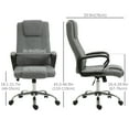 thumbnail image 3 of Vinsetto High Back Office Chair Height Adjustable Desk Chair with Wheels, Black (Set of 1), 3 of 10