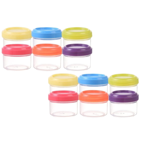 12pcs Mini Plastic Seasoning Bottles with Lids, 35ml Small Sauce Containers for Salad Dressing and Condiments, Stackable Dipping Cups for Kitchen and Meal Prep