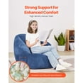 thumbnail image 4 of VEVOR Fauteuil Poire 3 Pieds avec Accoudoirs Doux et Poche de Rangement Bleu, 4 of 9